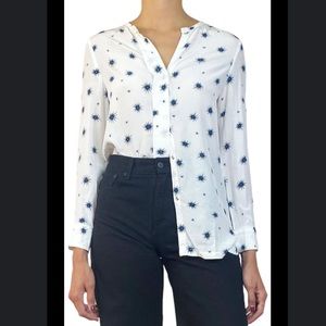 Bimba Y Lola Star Print Button Down Blouse